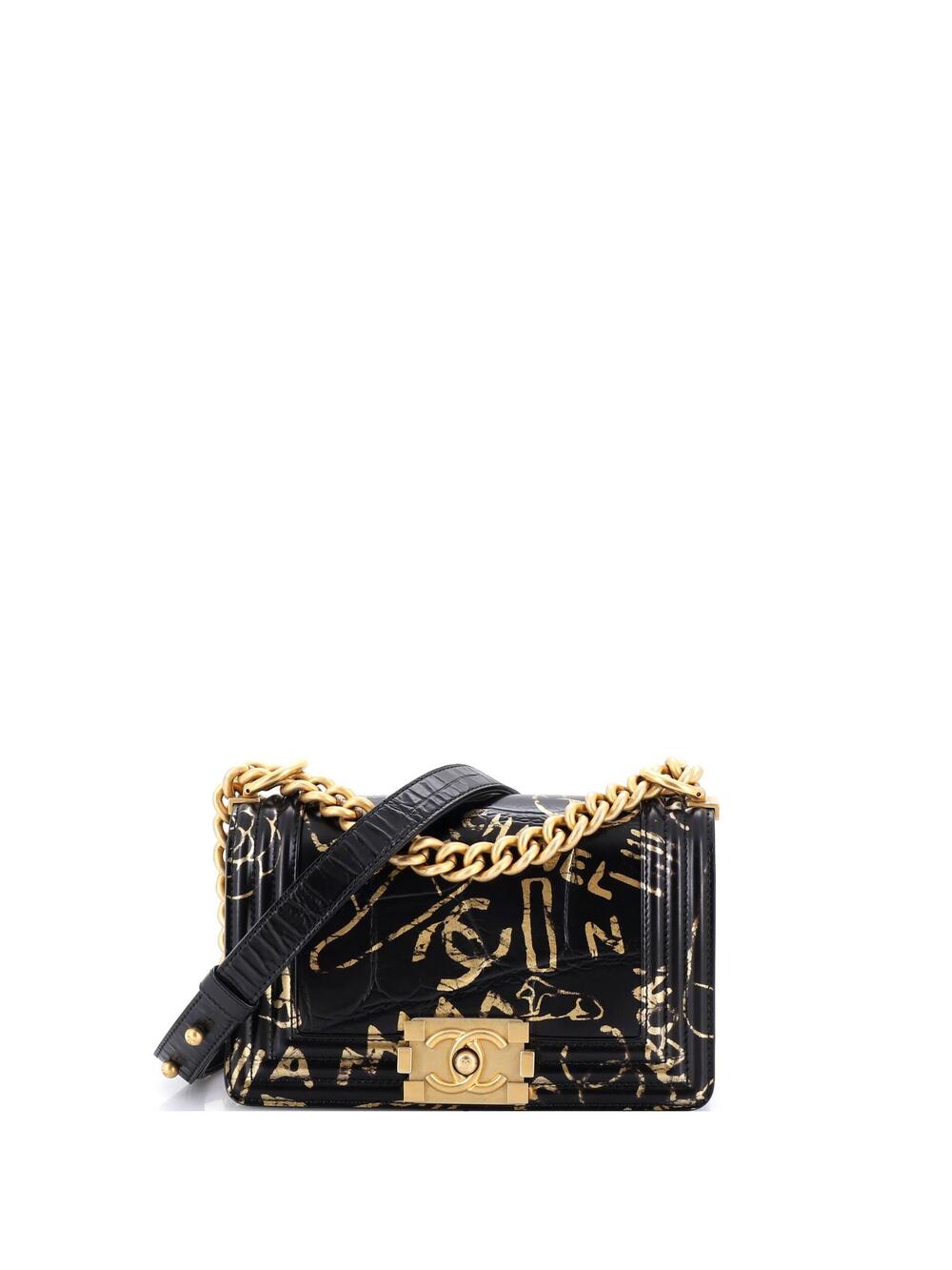 Chanel Boy Flap Bag Graffiti Crocodile #242868C48B